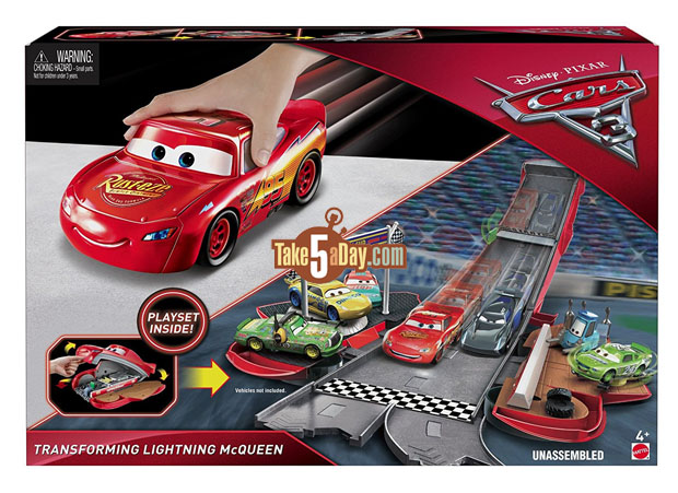 Mattel Disney Pixar Cars Transforming Fabulous Lightning Mcqueen Playset Take Five A Day