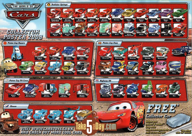 Take Five a Day » Blog Archive » Mattel Pixar Diecast CARS The UK