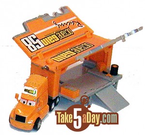 disney cars jerry recycled batteries hauler