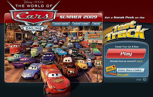 disney pixar the world of cars online