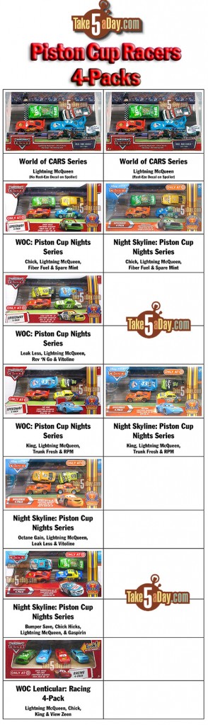 disney pixar cars 4 pack