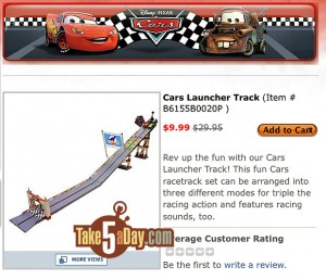 disney cars launcher track