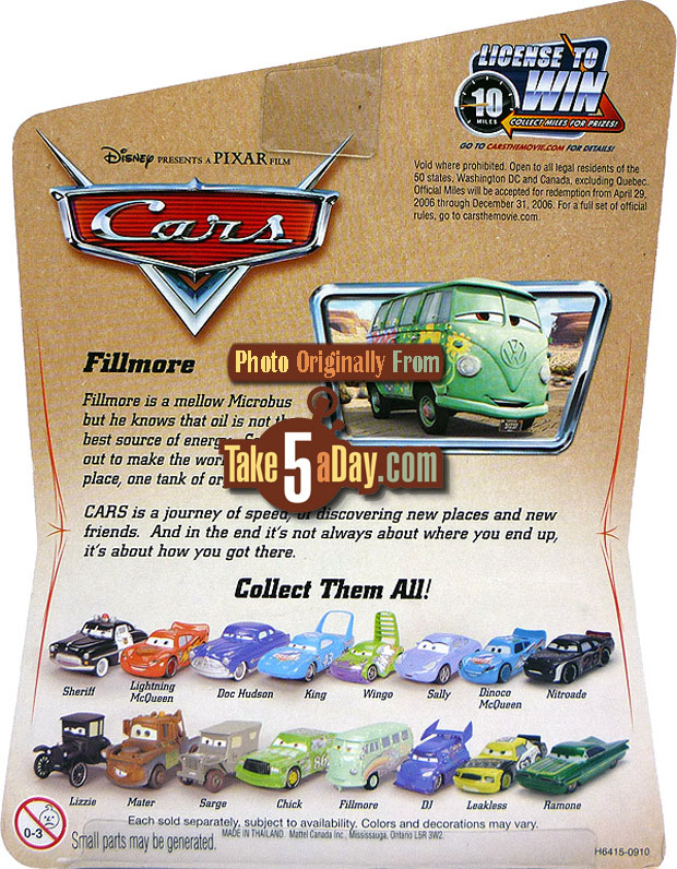 Take Five A Day Blog Archive Mattel Disney Pixar Diecast Cars Collecting Cars On Desert Art Cards