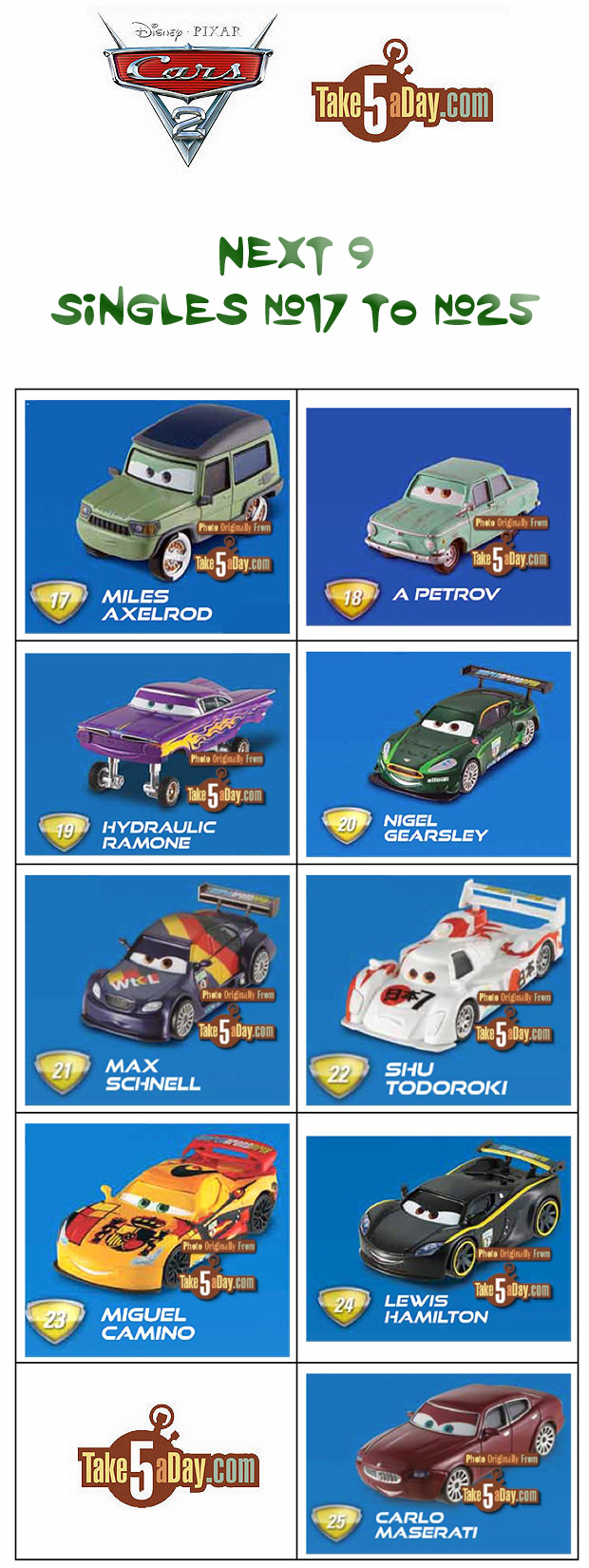 Disney Pixar Cars 2 Hot Rod Lightning McQueen RideMakerz Green Exclusive New