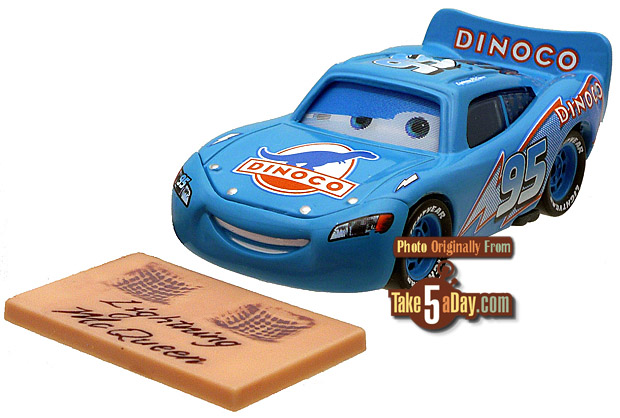 Disney Cars Movie Lightning McQueen Dinoco Celebrity Signature Chase Toy  Car 