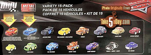 disney mini racers 15 pack