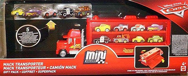 cars mini racers mack transporter