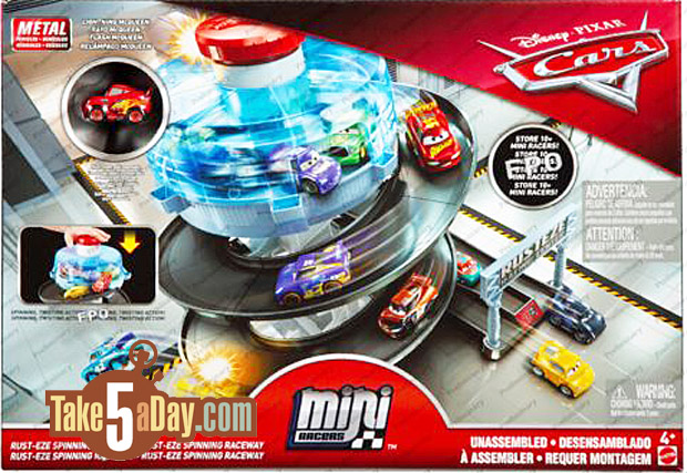 cars mini racers spinning raceway