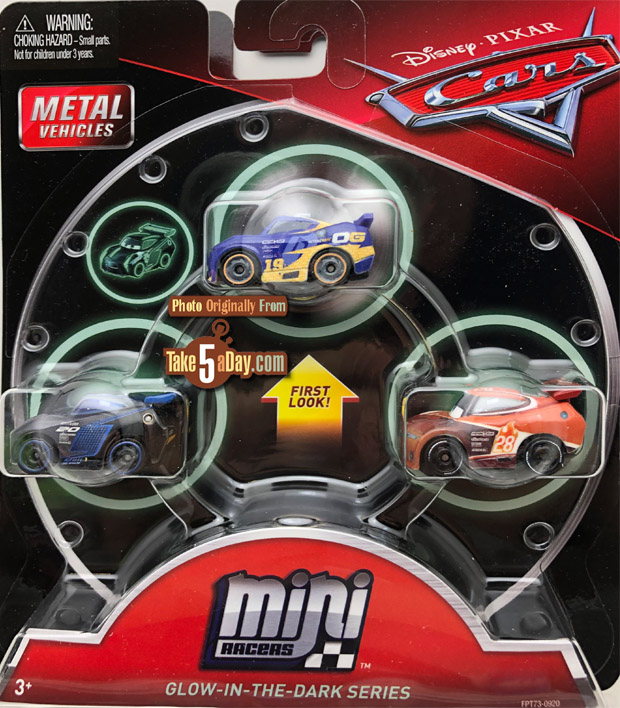 cars mini racers glow in the dark