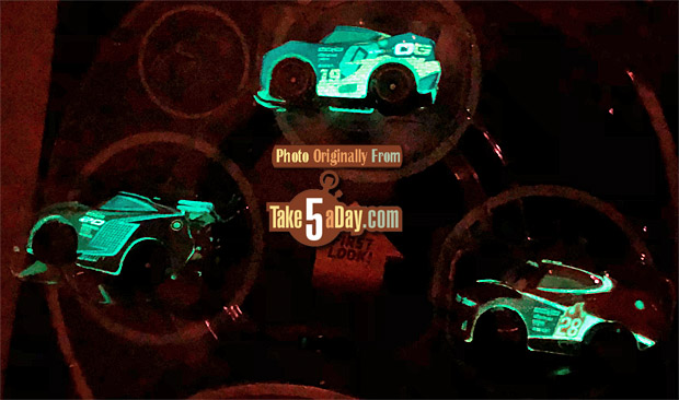 cars mini racers glow in the dark