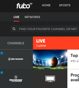 Take Five a Day » Blog Archive » FuboTV – Last Streamer with NFL